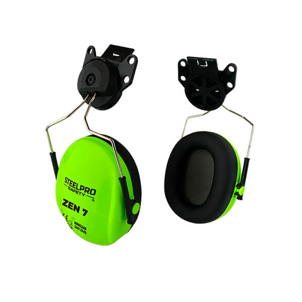 orejeras para casco steelpro modelo zen 7 fluor de alta visibilidad 29 decibeles