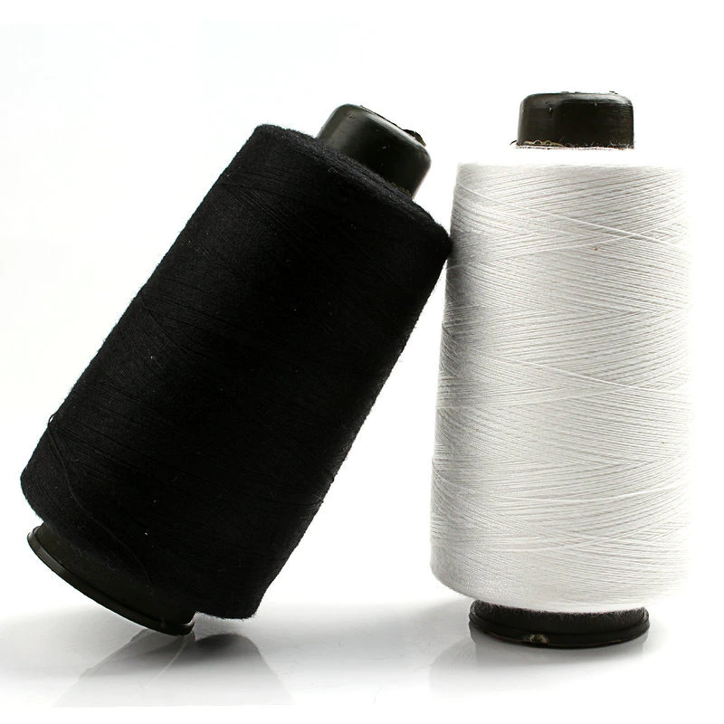 HIJO IGNIFUGO TEX 237 PARA BORDADOS EN PRENDAS IGNIFUGAS COLOR BLACO Y NEGRO MIAMI THREADCONOS DE 5.5 ONZAS
